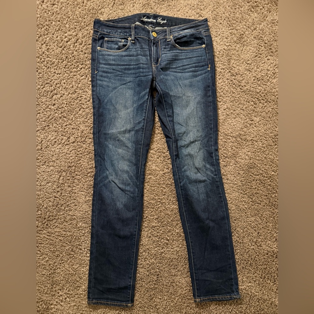 American Eagle Outfitters Dark Blue Skinny Jeans